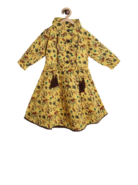 

Bella Moda Girls Yellow Printed Shirt Dress