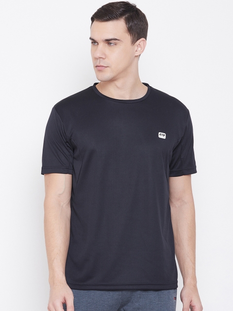 

NEVA Men Black Solid Round Neck T-shirt