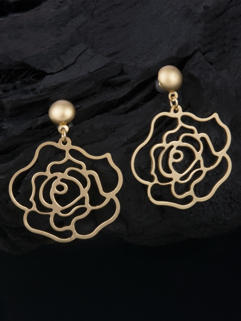 

E2O Gold plated Floral Drop Earrings