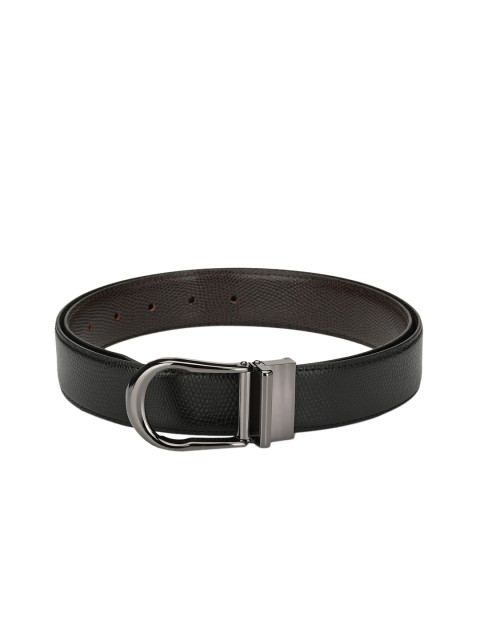 

Calvadoss Men Black Textured Belt