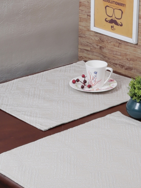 

RANGRAGE Set of 6 Grey Textured Table Placemats