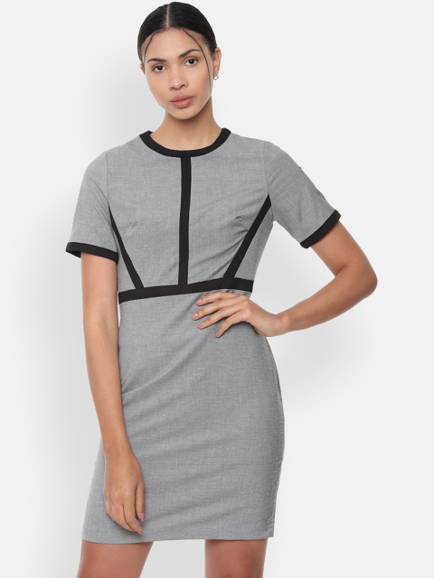 

Van Heusen Woman Women Grey Solid Sheath Dress