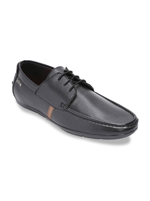 

XESS by iD Men Black Solid Genuine Leather Formal Derbys