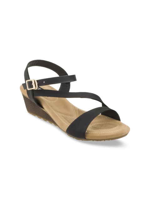 

Sherrif Shoes Women Black Solid Sandals