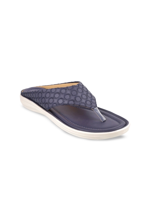 

WALKWAY Women Blue Solid Open Toe Flats