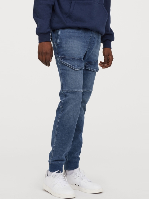 

H&M Men Blue Solid Joggers