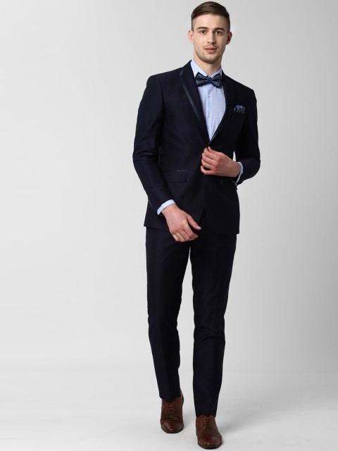 

Peter England Men Navy Blue Solid Slim-Fit Single-Breasted Formal Suit