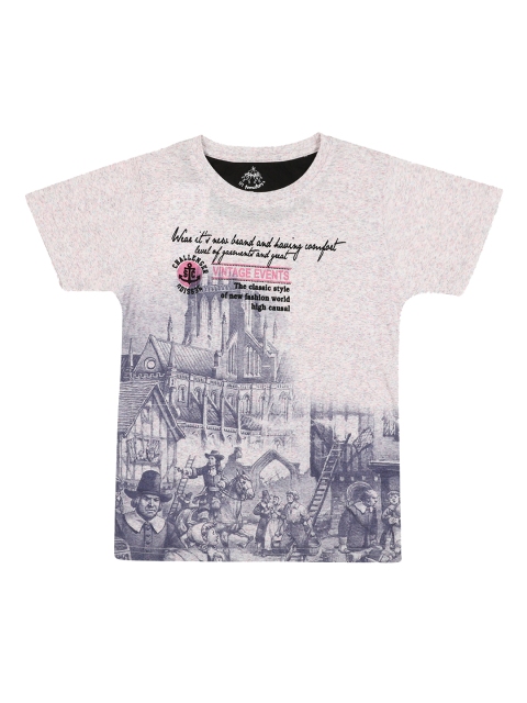 

Lil Tomatoes Boys Grey Printed Round Neck T-shirt