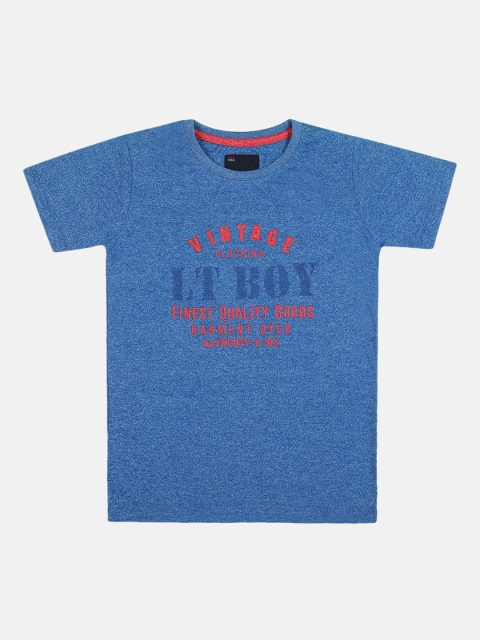 

Lil Tomatoes Boys Blue Printed Round Neck T-shirt