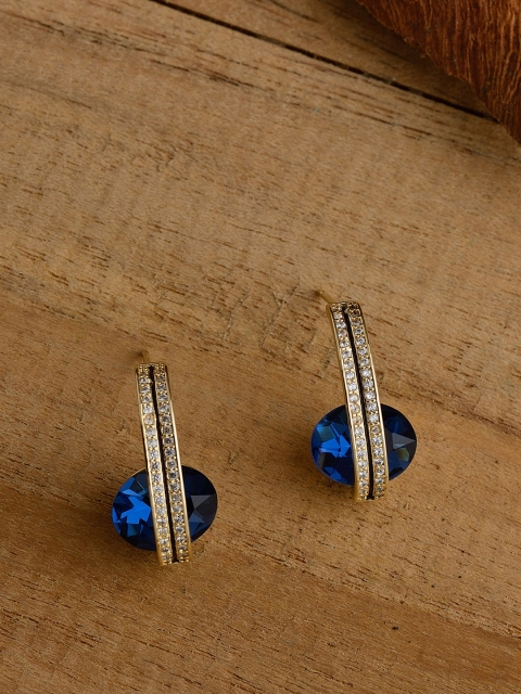 

E2O Blue & Gold-Plated Geometric Studs