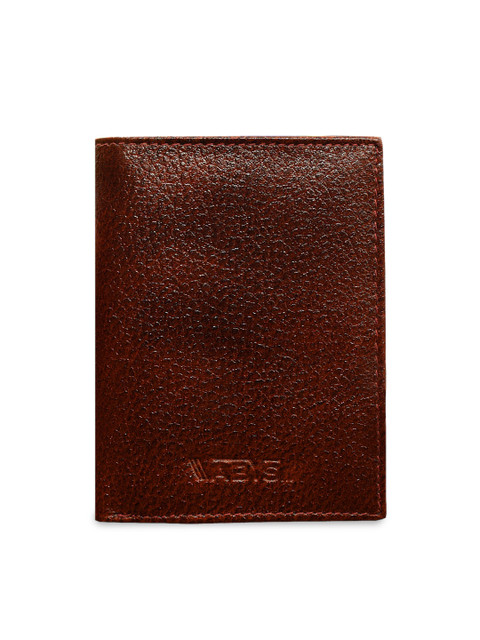 

ABYS Unisex Brown Solid Genuine Leather Two Fold Wallet