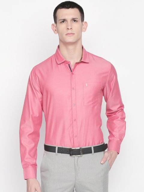 

Solemio Men Pink Regular Fit Solid Formal Shirt