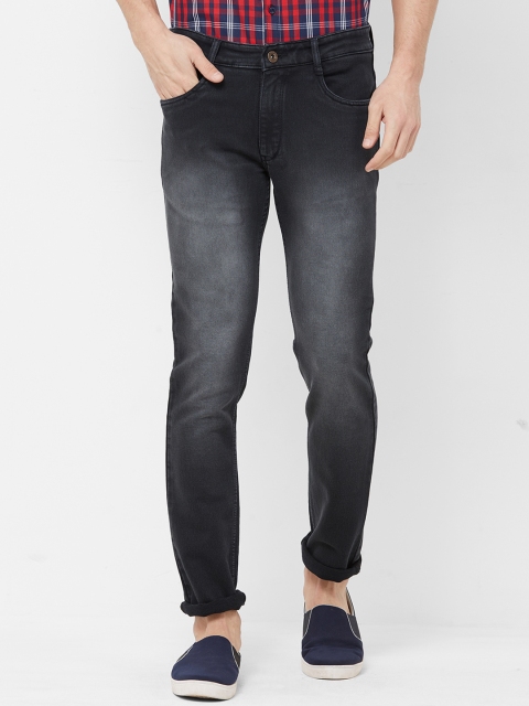 

Solemio Men Charcoal Grey Slim Fit Mid-Rise Clean Look Jeans