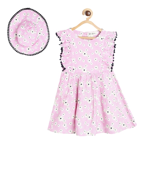 

Bella Moda Infant Pink & Blue Printed Fit and Flare Dress