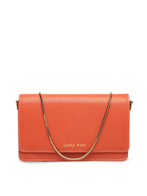 

Diana Korr Orange Solid Handheld Bag