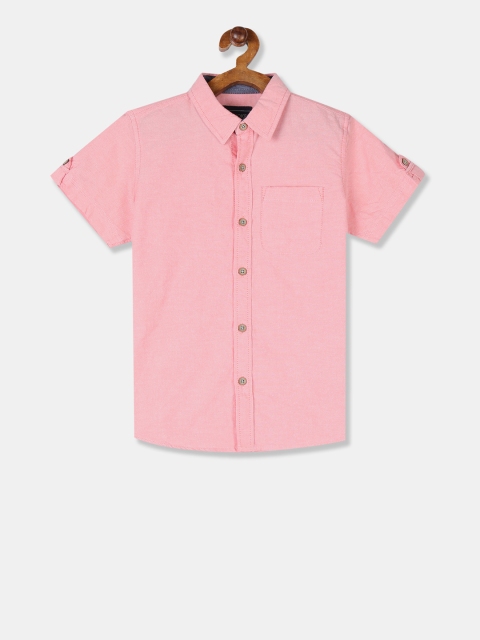 

Cherokee Boys Pink Regular Fit Solid Casual Shirt