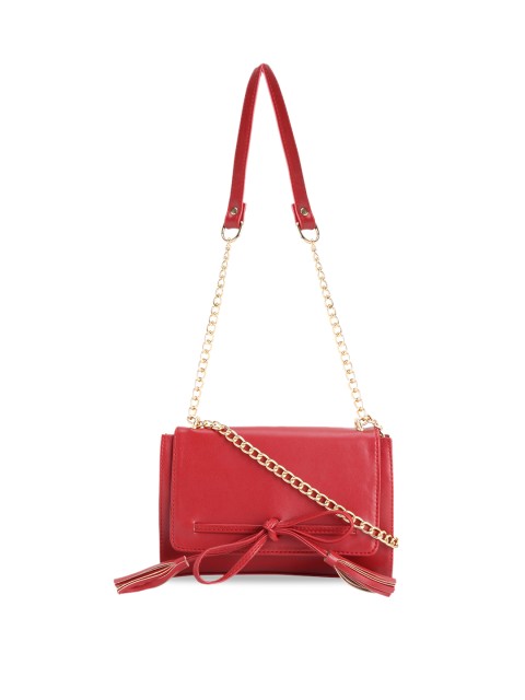 

Bagstopia Maroon Solid Sling Bag
