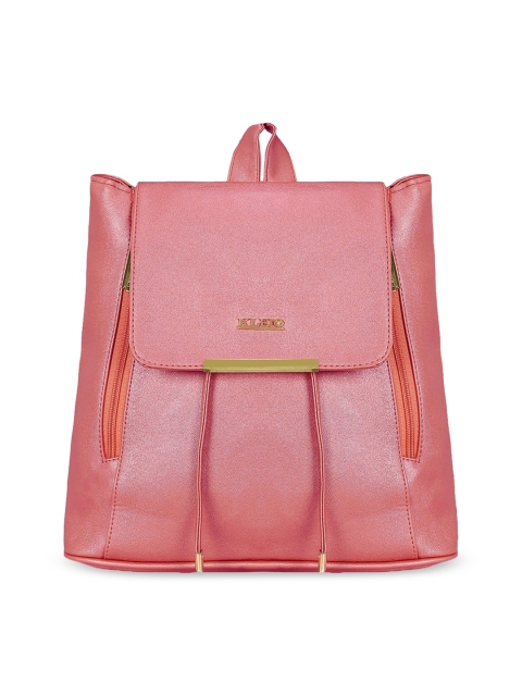 

KLEIO Women Pink Solid Backpack