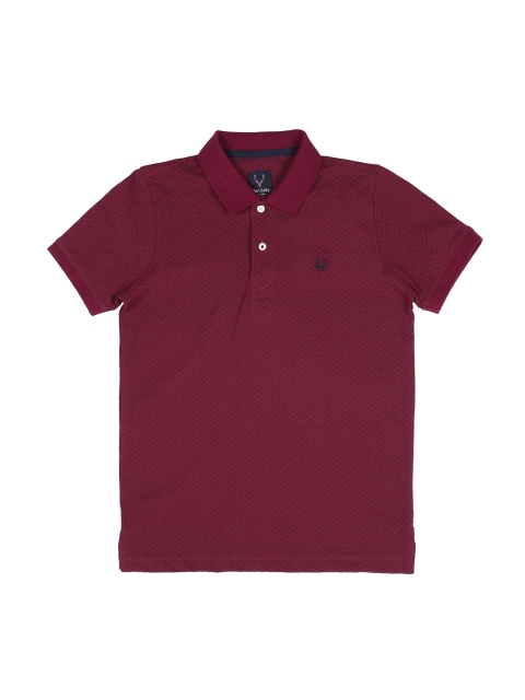 

Allen Solly Junior Boys Maroon Printed Polo Collar T-shirt