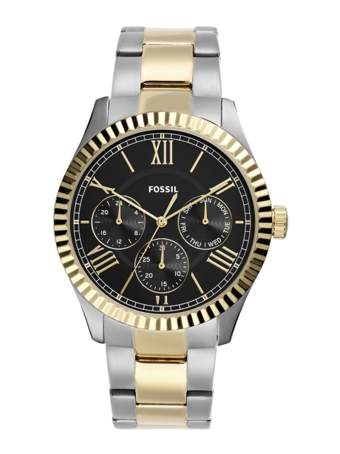 

Fossil Men Silver-Toned & Gold-Toned Multi Function Watch FS5630