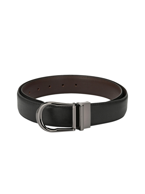

Calvadoss Men Black Textured Belt
