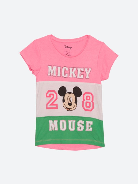 

Kids Ville Mickey & Friends featured Multi-Color Tshirt for Girls, Pink