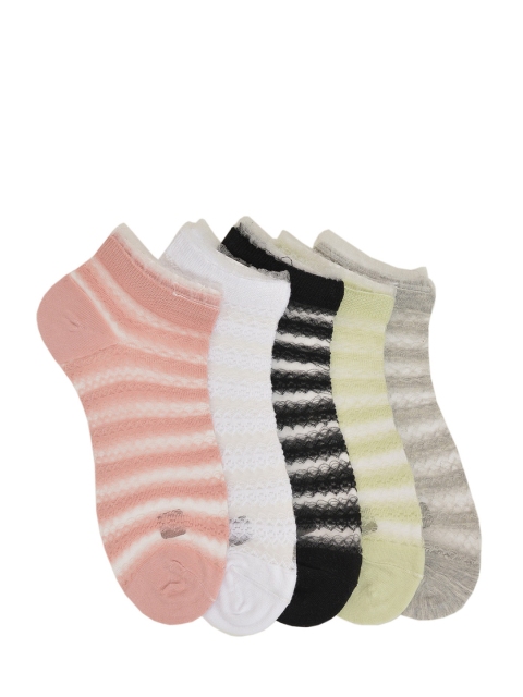

MARC Women Pack of 5 Assorted Ankle-Length Net Socks