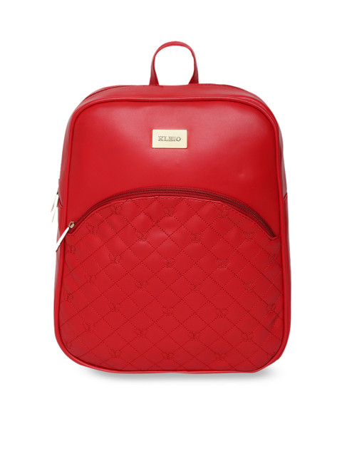 

KLEIO Women Red Solid Backpack