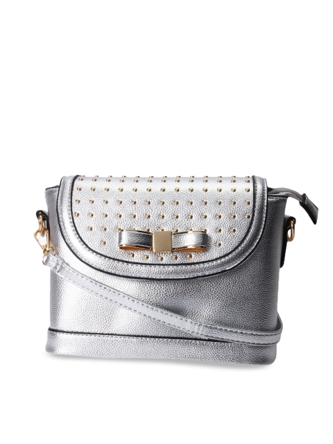 

KLEIO Silver-Toned Embellished Sling Bag