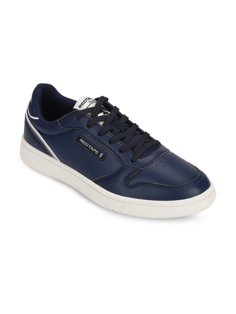Red Tape Men Navy Blue Solid Sneakers