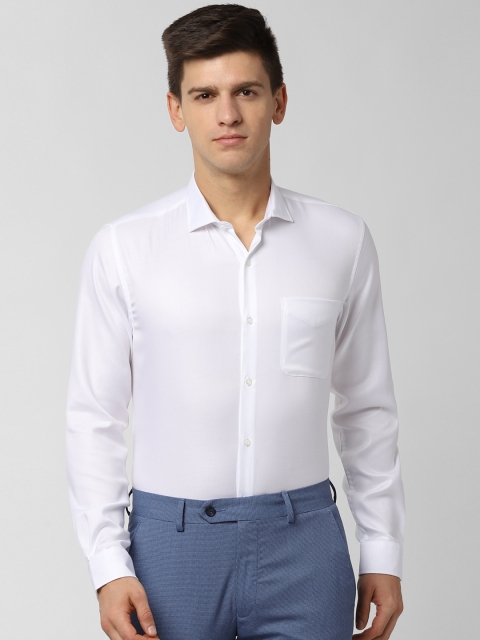 

Peter England Men White Slim Fit Solid Formal Shirt