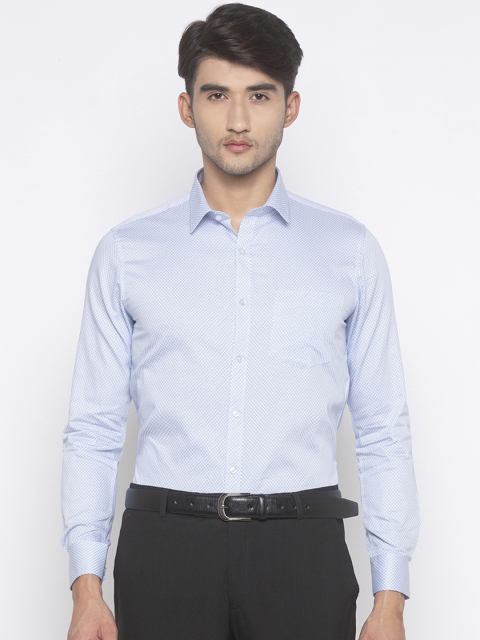 

Globus Men Blue Regular Fit Printed Formal Shirt