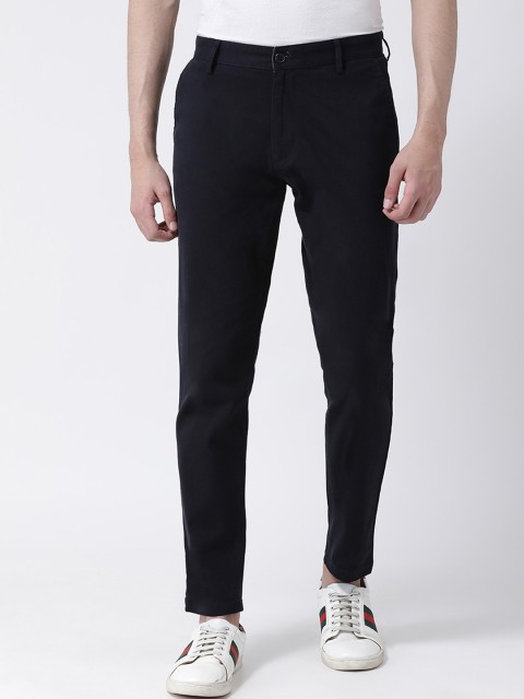 

Club York Men Blue Slim Fit Solid Regular Trousers