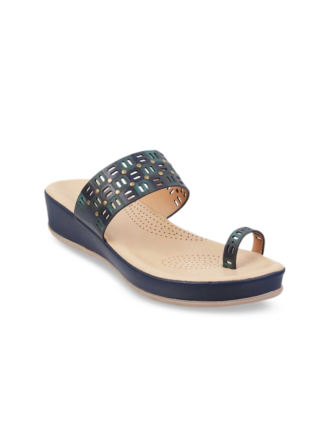 

Mochi Women Blue Printed Heels