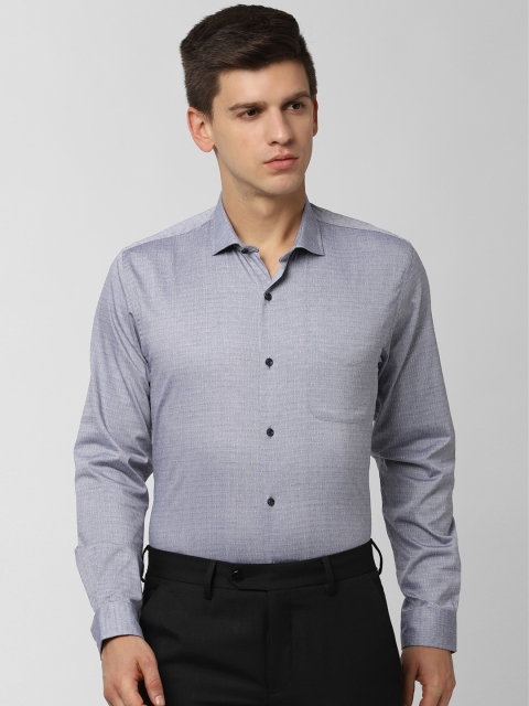 

Peter England Men Grey Slim Fit Self Design Formal Shirt