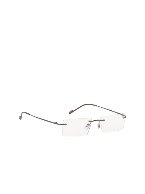 

ROYAL SON Unisex Brown Solid Rimless Rectangle Frames