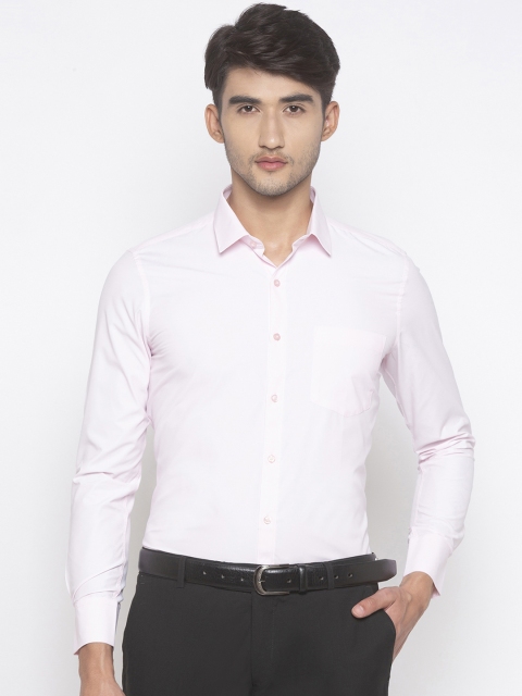 

Globus Men Pink Regular Fit Solid Formal Shirt