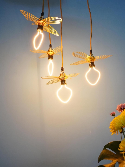 

Fos Lighting Gold-Toned Set of 4 Ceiling String Lights