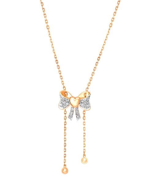 

Mia by Tanishq 14KT Rose Gold Pendant Diamond Necklace