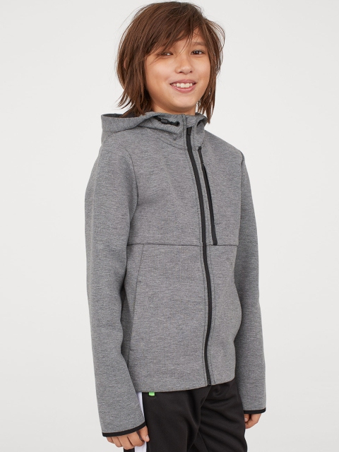 

H&M Boys Grey Hooded Sports Sustainable Jacket