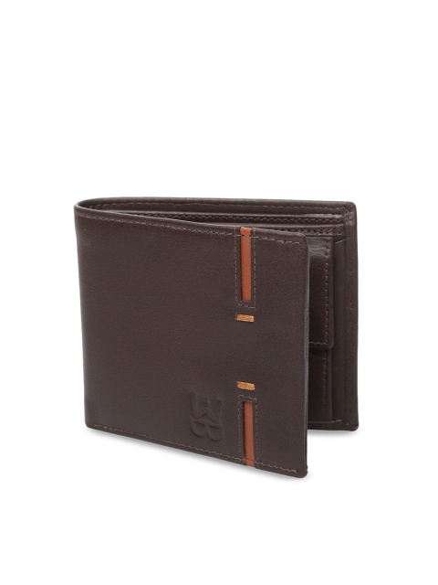 

WELBAWT Men Brown Solid Leather Two Fold Wallet