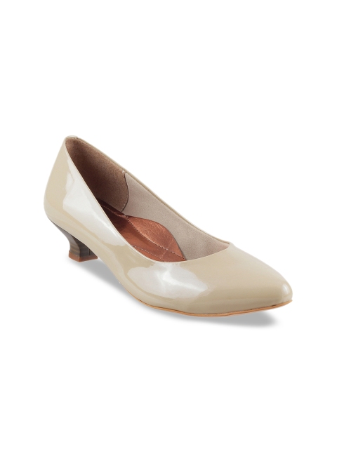 

Mochi Women Beige Solid Pumps