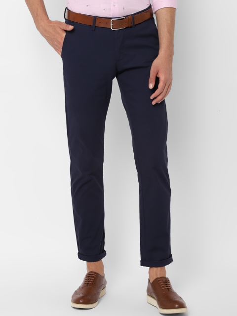 

Allen Solly Men Navy Blue Slim Fit Solid Regular Trousers