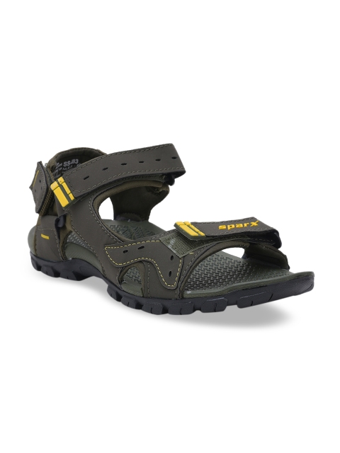 

Sparx Men Olive Green & Yellow SS-483 Comfort Sandals