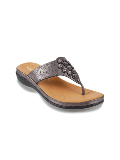 

Mochi Women Grey Embellished Heels