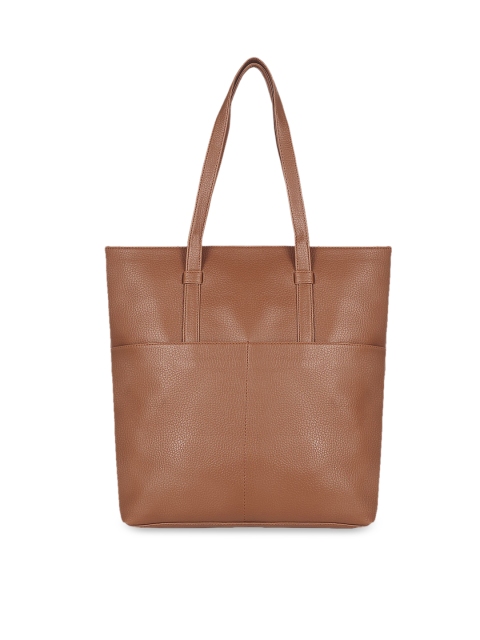 

Toteteca Tan Brown Textured Shoulder Bag