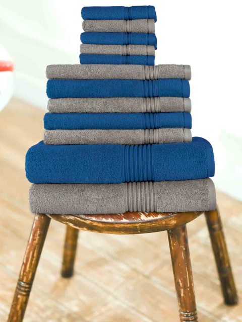 

swiss republic Unisex Pack of 12 Solid Signature 630 GSM Towels, Grey