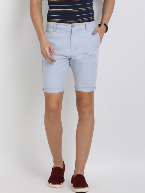 

t-base Men Blue Solid Regular Fit Regular Shorts