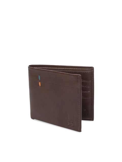 

WELBAWT Men Brown Solid Leather Two Fold Wallet