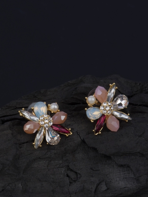 

E2O Multicoloured & Gold-Plated Classic Studs, Multi